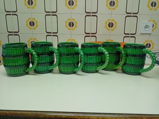 Set de jarra y 6 tazas vintage