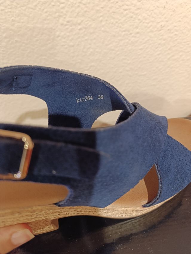 Sandalias de piel azules