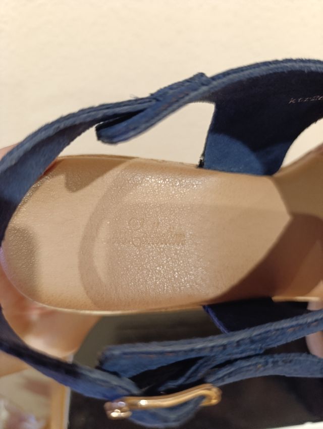 Sandalias de piel azules