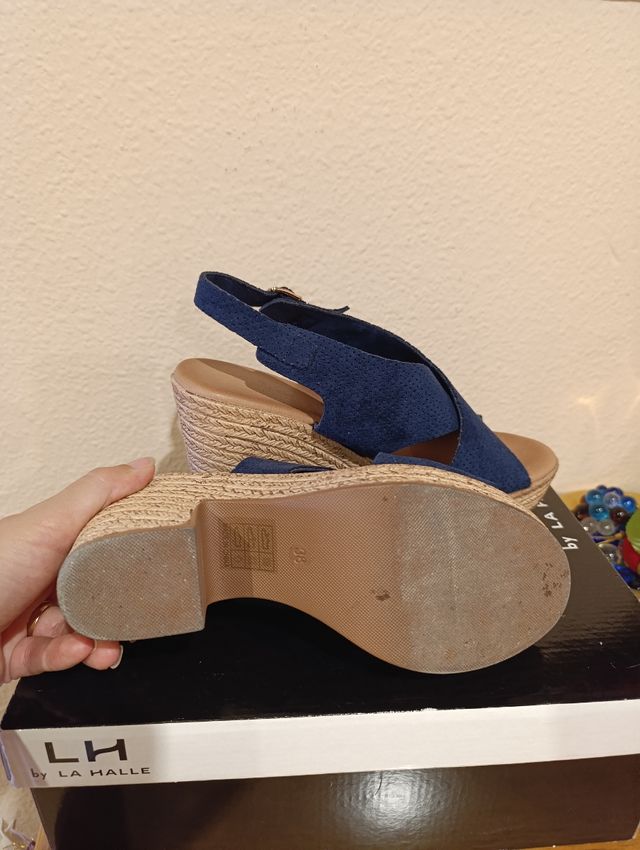 Sandalias de piel azules
