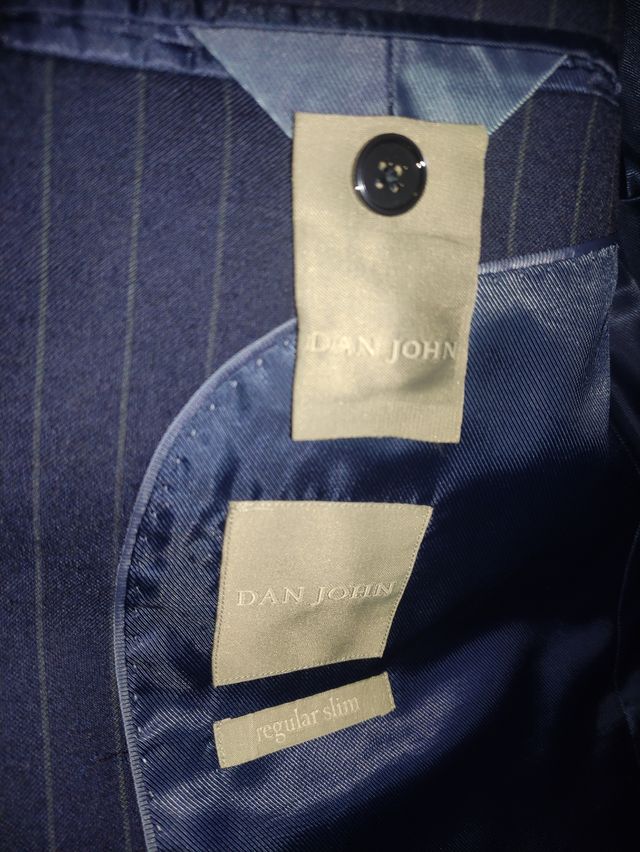 completo gessato blu elegante uomo