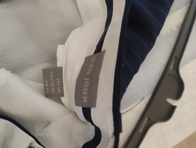 completo gessato blu elegante uomo