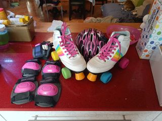 Patines arcoiris y blanco Rookie Rollers
