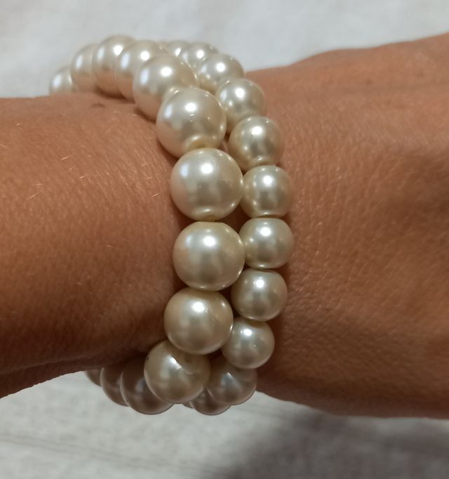 Pulseras perlas 2 unid