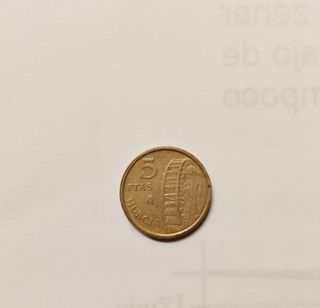 Moneda de 5 pesetas de 1999 Murcia