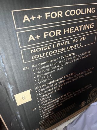 Aire acondicionado doble split