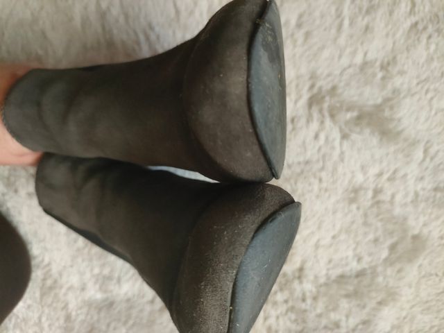 botines oportunidad gris ante tacón