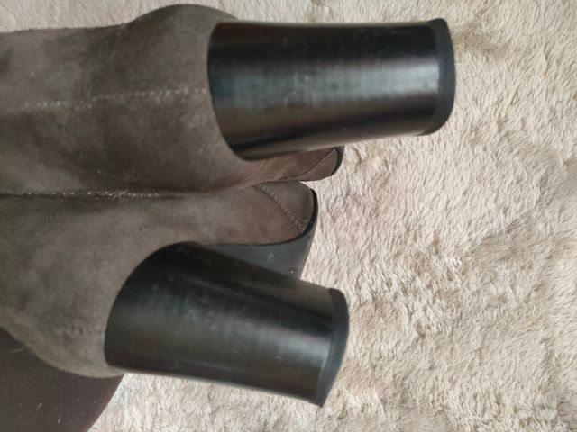 botines oportunidad gris ante tacón