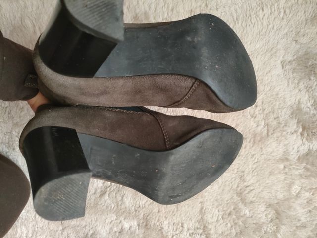 botines oportunidad gris ante tacón