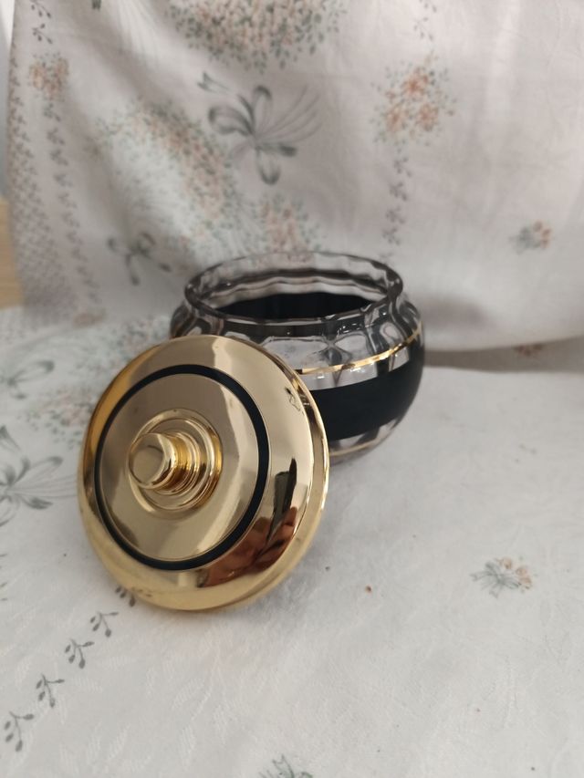 Set de piezas de cristal con baño en oro