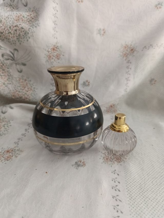 Set de piezas de cristal con baño en oro