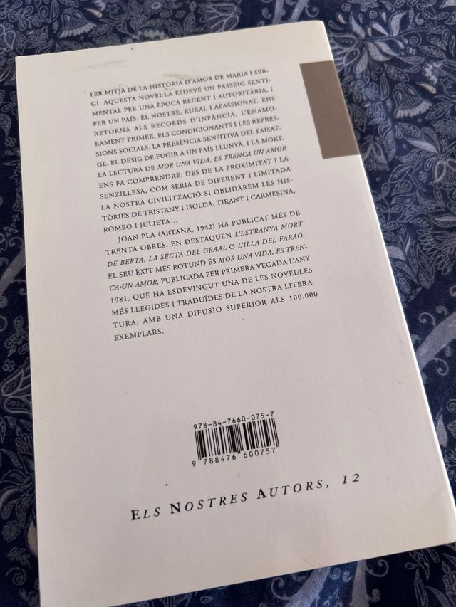 Mor una vida, es trenca un amor