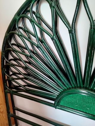 Cabeceros individuales de mimbre verde
