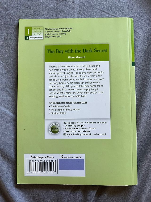 The boy with the dark secret (libro inglés 1 ESO)