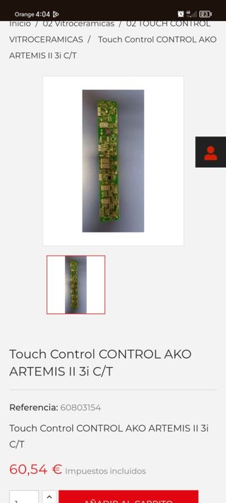 VITRO CONTROL AKO ARTEMIS II 3i C/T