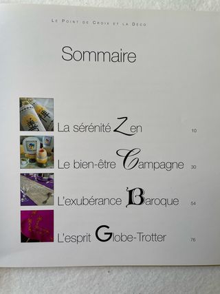 Libro de punto de cruz en francés