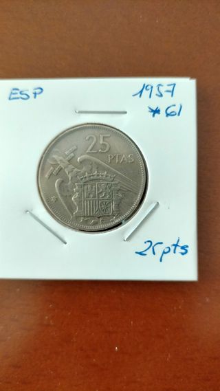 25 pesetas 1957 * 61