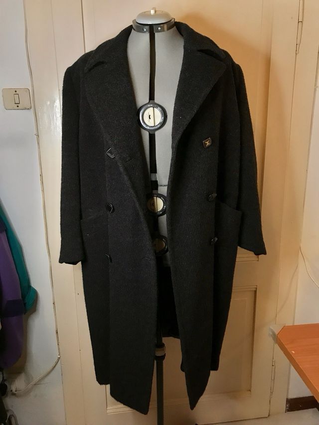 Cappotto vintage di sartoria grigio scuro