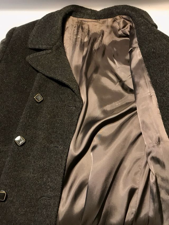 Cappotto vintage di sartoria grigio scuro