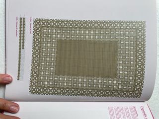 Libro de bordados sobre cartón perforado