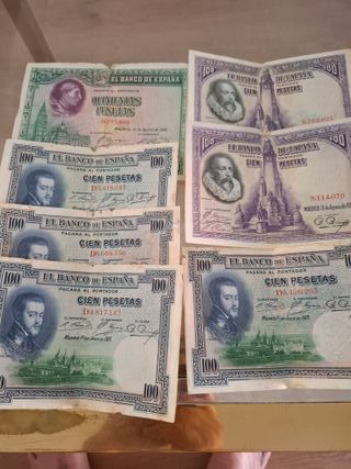 Billetes españoles antiguos