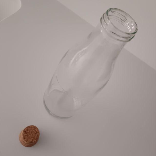 Lote 2 botellas cristal 1 L