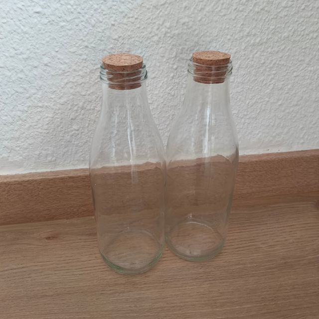 Lote 2 botellas cristal 1 L