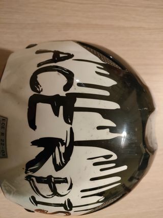 Casco moto Acerbis bianco e nero