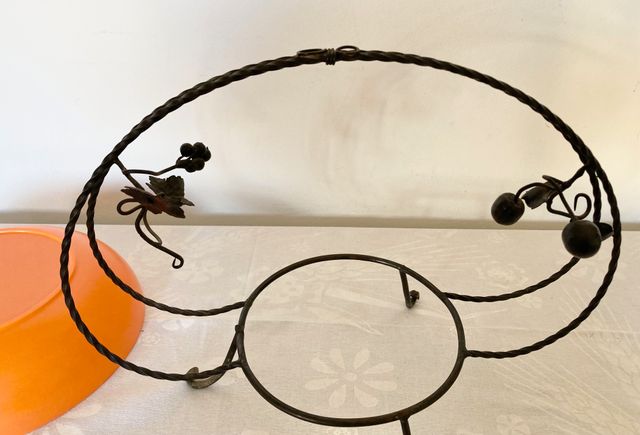 Portafrutta Centrotavola in ferro battuto vintage