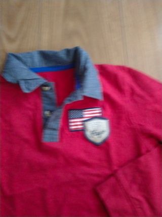 Polo rojo manga larga niño 11/12