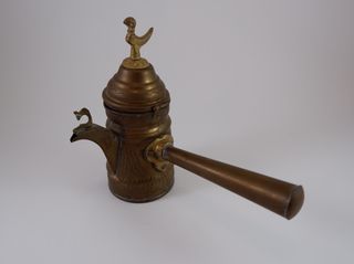 Antico set servizio da caffe arabo in ottone