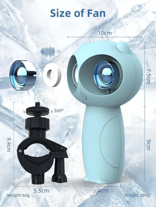 Mini ventilador doble 6000mAh recargable potente