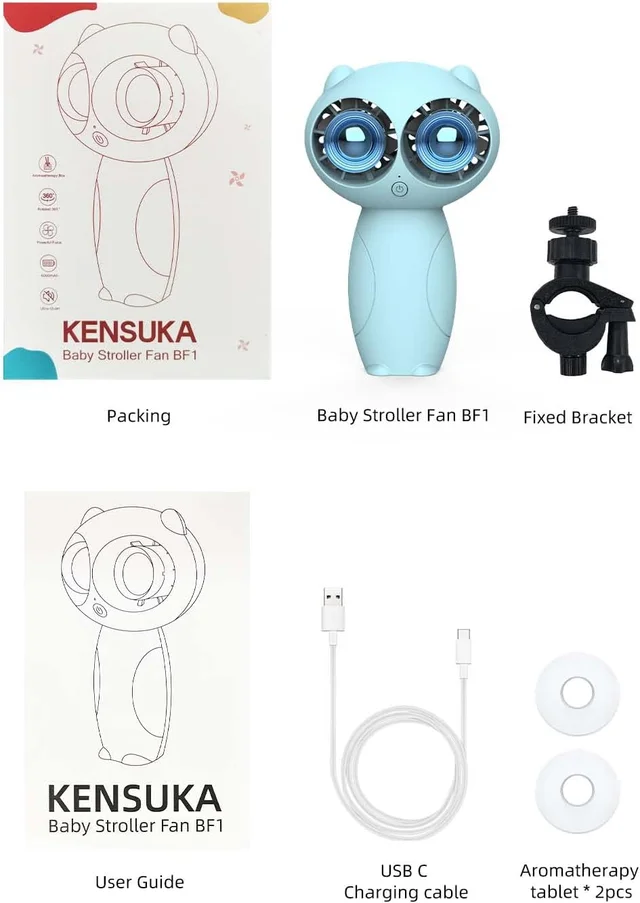 Mini ventilador doble 6000mAh recargable potente