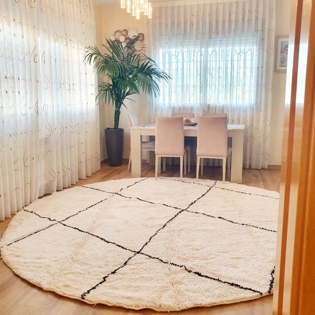 Tapete de lã circular berbere