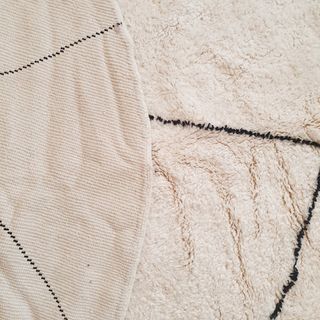 Tappeto circolare berbero in lana