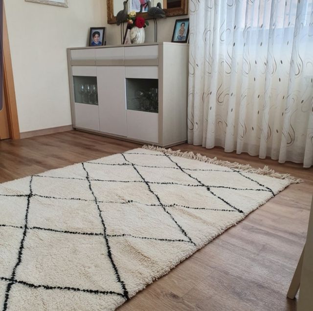 Beni Ouarain Tapete de lã berbere