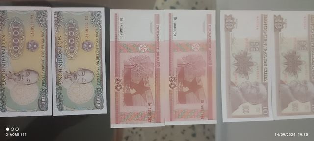 BILLETES DEL MUNDO PAREJAS SERIES CONSECUTIVAS SC.