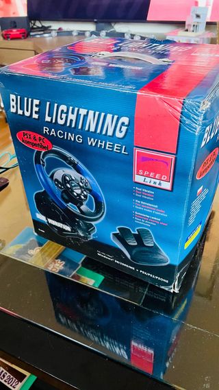 VOLANTE COMPATIBLE BLUE LIGHTNING PSX Y PC