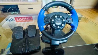 VOLANTE COMPATIBLE BLUE LIGHTNING PSX Y PC