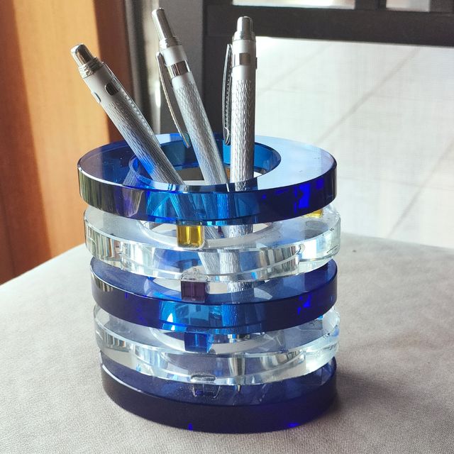 Portalápices azul cobalto