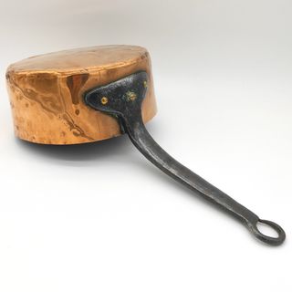 Olla de cobre francesa Siglo XIX antigua