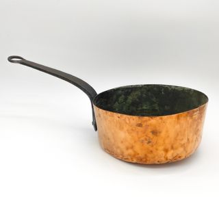 Olla de cobre francesa Siglo XIX antigua