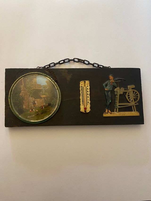 Termometro rustico de madera