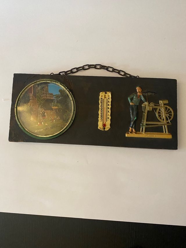 Termometro rustico de madera