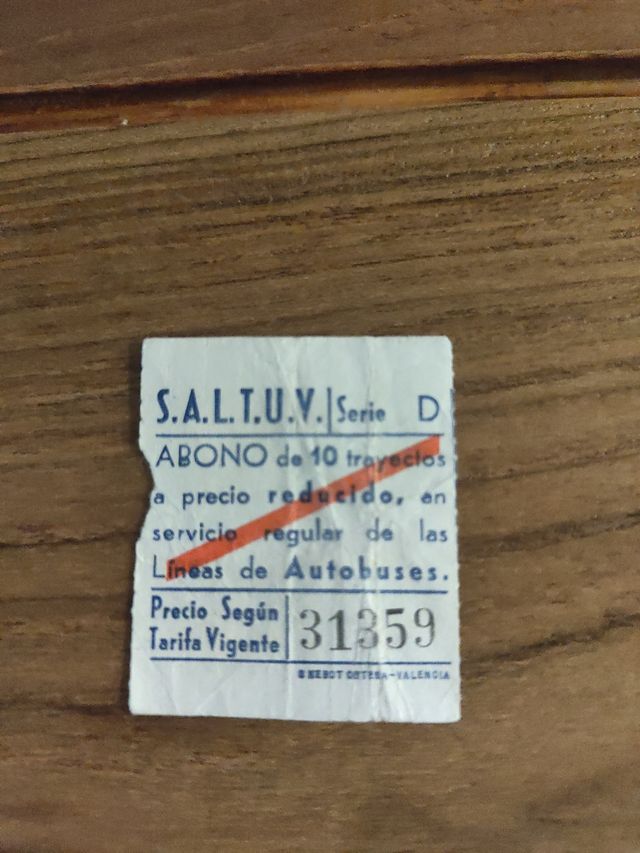 Billetes de Bus ANTIGUOS