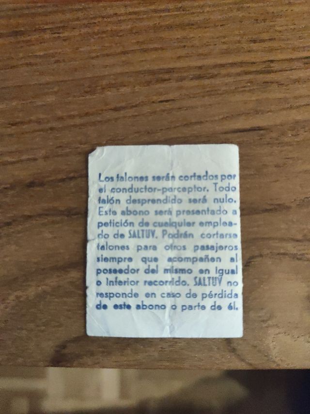 Billetes de Bus ANTIGUOS