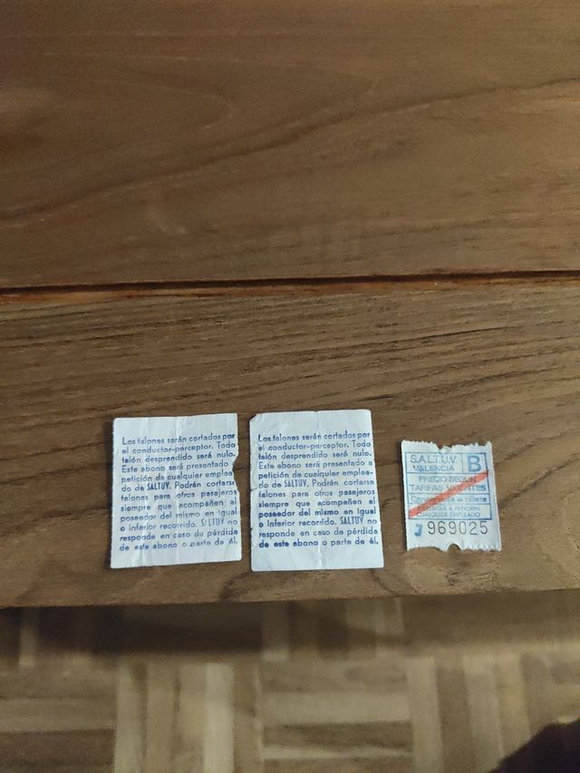 Billetes de Bus ANTIGUOS