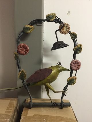 Scultura vintage in ferro da parete