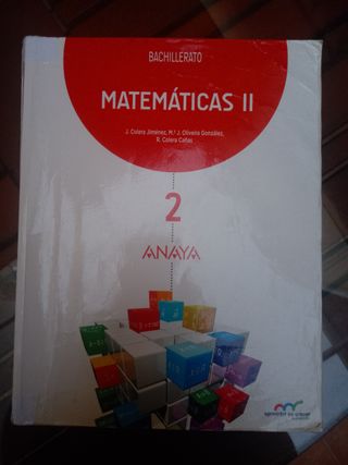 Libro de segundo de bachillerato de matemáticas