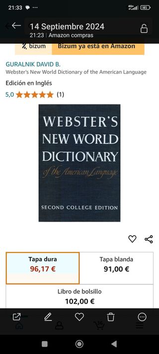 Libro antiguo 1973.diccionario.retro,vintage